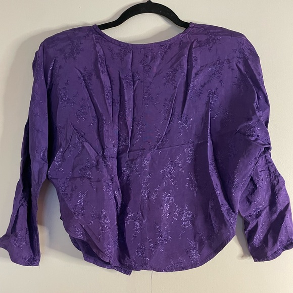 Vintage Purple Button Down Top - Picture 3 of 3